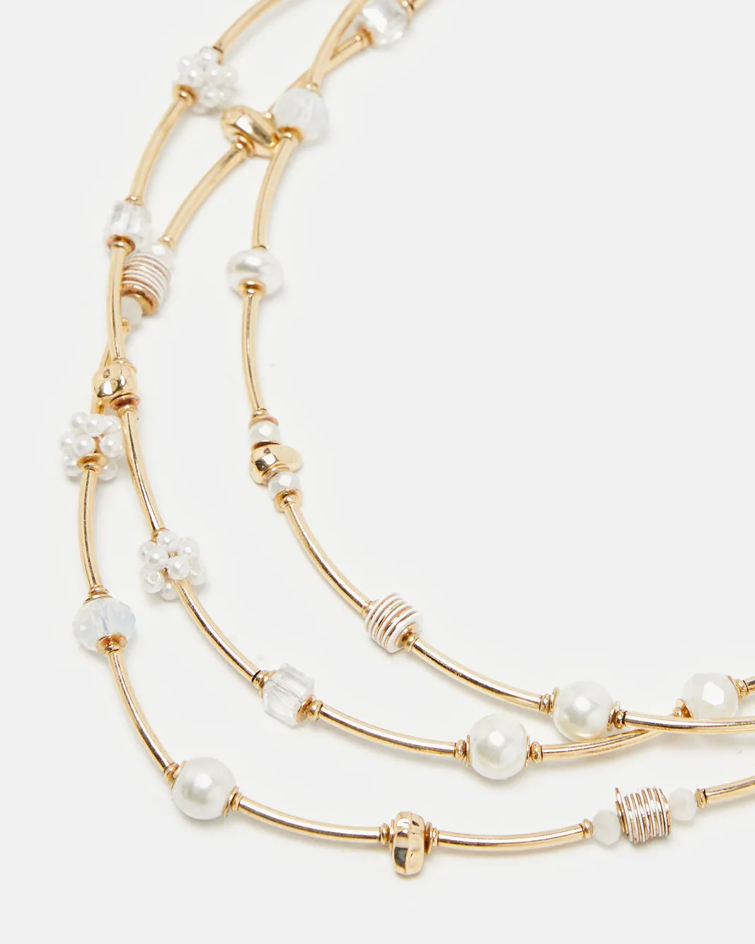 Women Gold Pearl Embellished Necklace sold by Redtag product image thumbnail 2