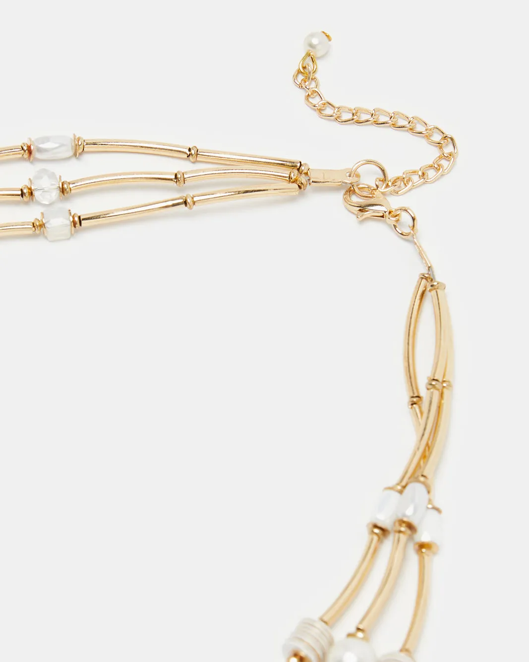 Women Gold Pearl Embellished Necklace sold by Redtag product image thumbnail 3