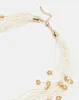 Women White And Gold Embellished Necklace sold by Redtag