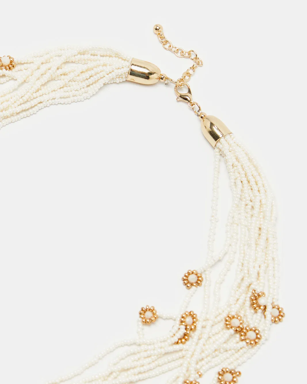 Women White And Gold Embellished Necklace sold by Redtag product image thumbnail 3