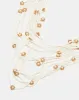 Women White And Gold Embellished Necklace sold by Redtag