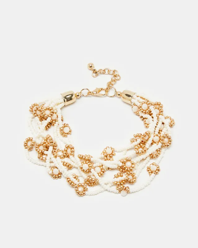 Women Gold Embellished Bracelet sold by Redtag