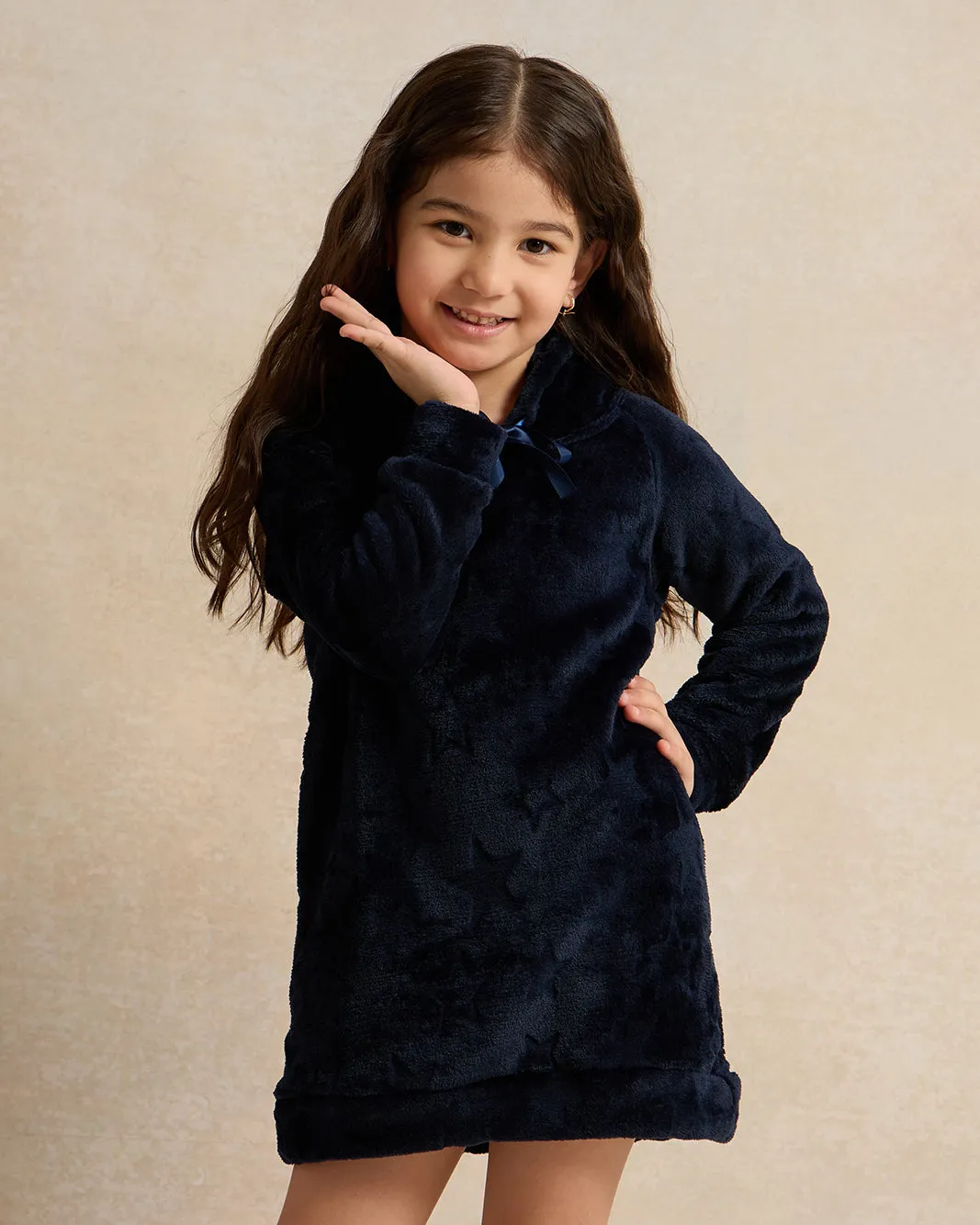 Girls Navy Hooded Nightshirt sold by Redtag