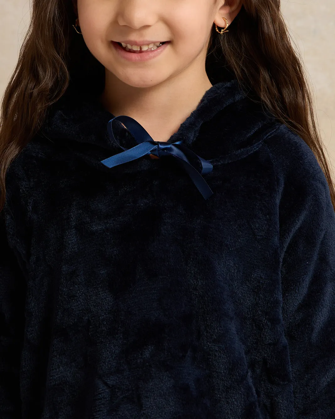 Girls Navy Hooded Nightshirt sold by Redtag product image thumbnail 4