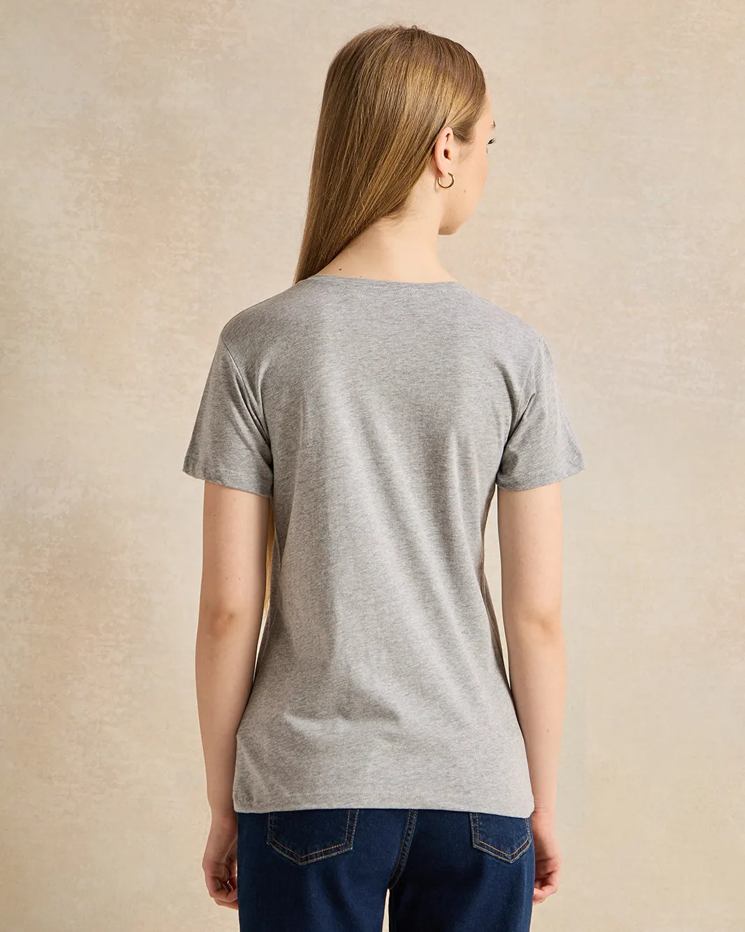 Senior Girls Grey Printed T-Shirt sold by Redtag product image thumbnail 3