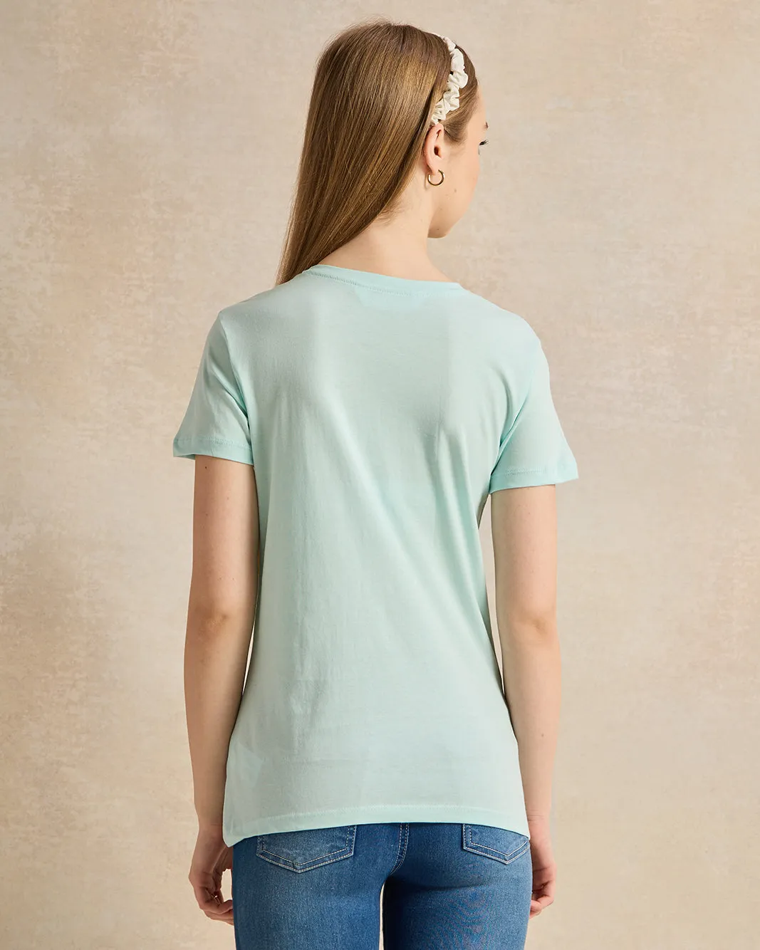 Senior Girls Green Printed T-Shirt sold by Redtag product image thumbnail 3