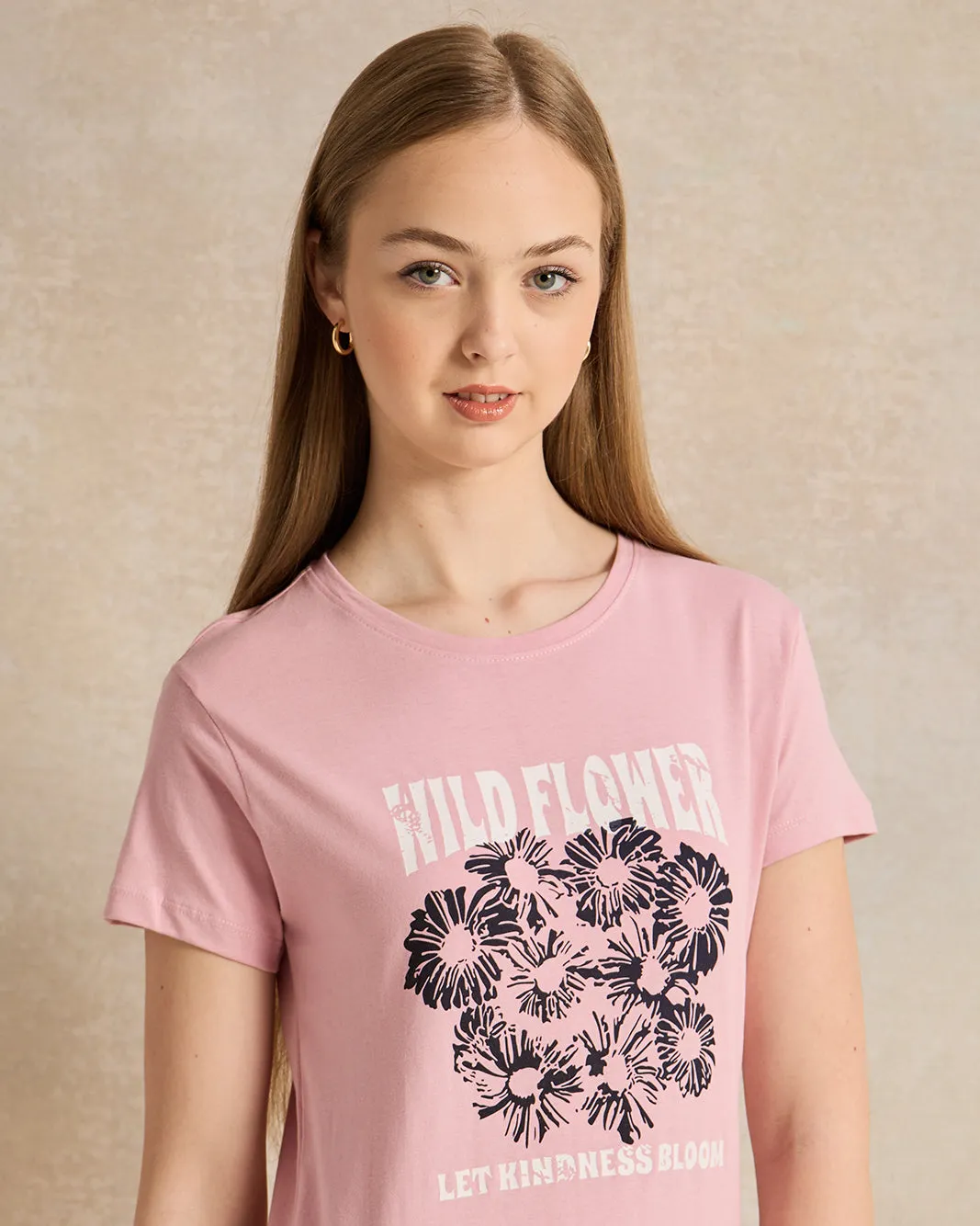 Senior Girls Pink Printed T-Shirt sold by Redtag product image thumbnail 4
