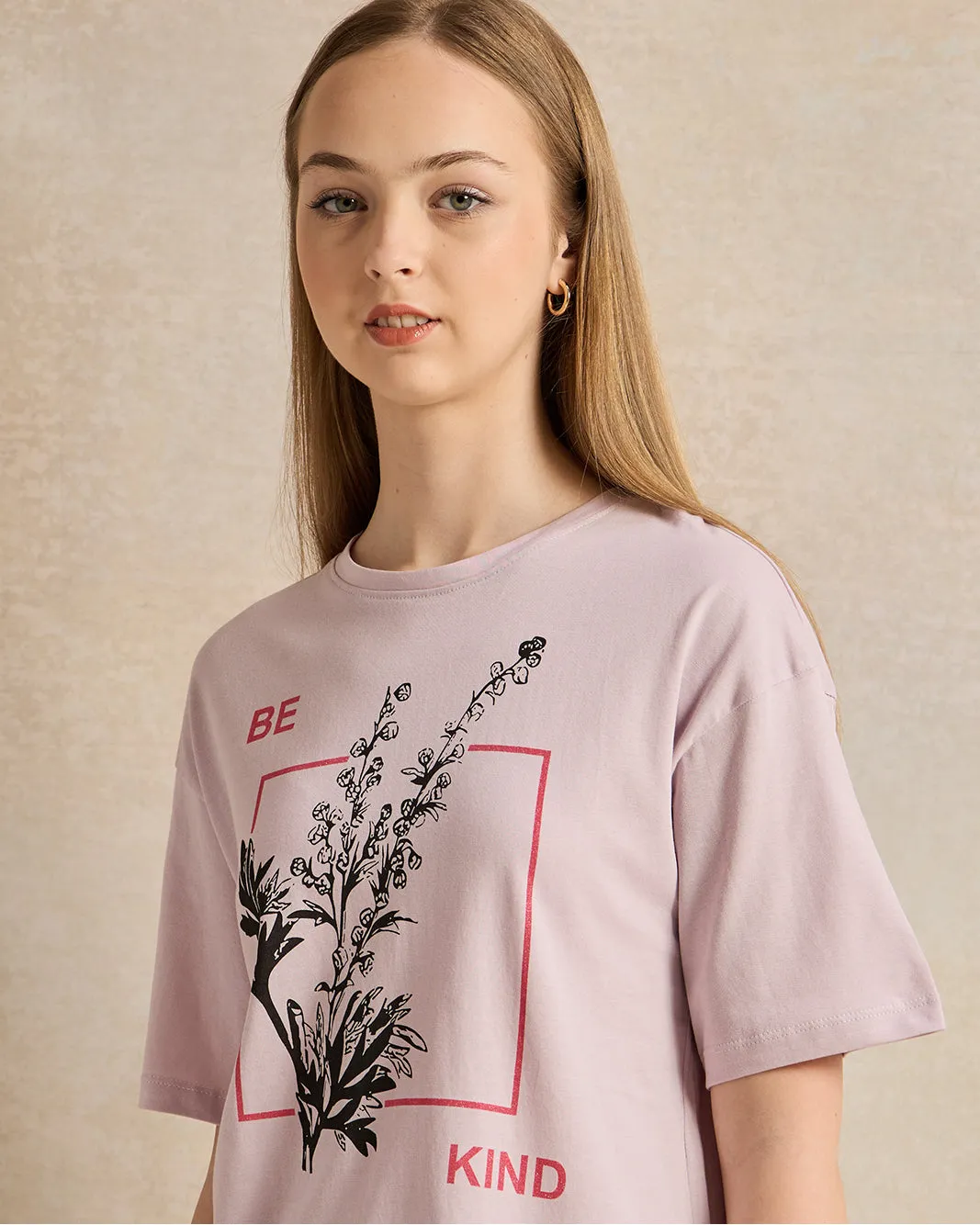 Senior Girls Lilac Printed T-Shirt sold by Redtag product image thumbnail 4