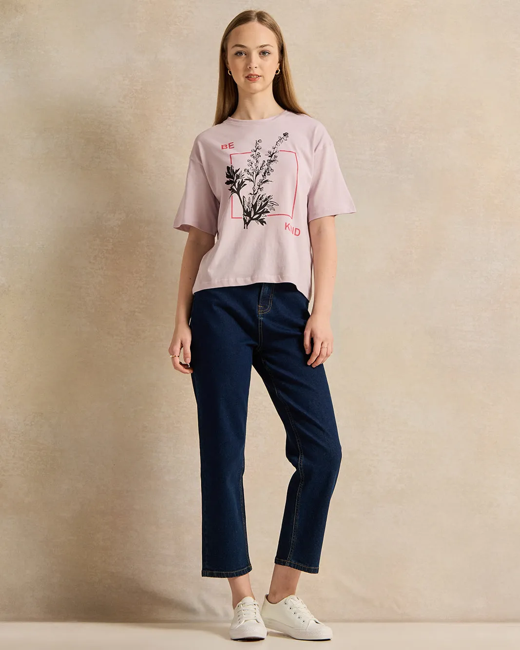 Senior Girls Lilac Printed T-Shirt sold by Redtag product image thumbnail 2