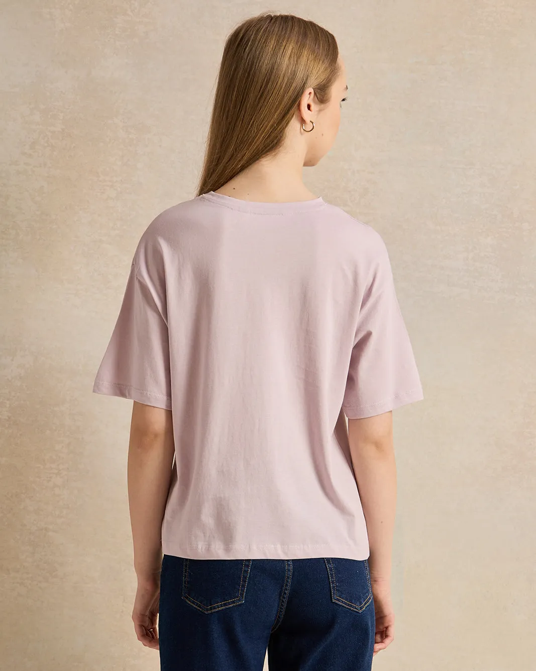 Senior Girls Lilac Printed T-Shirt sold by Redtag product image thumbnail 3