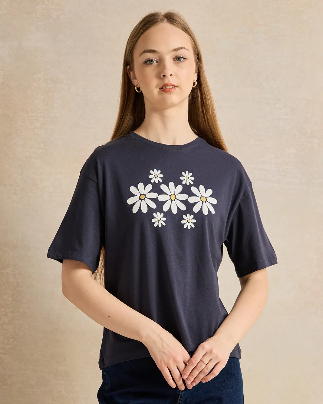 Senior Girls Black Printed T-Shirt sold by Redtag