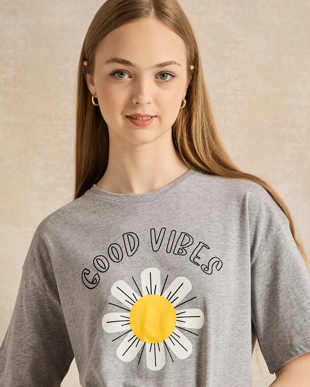 Senior Girls Grey Printed T-Shirt sold by Redtag product image thumbnail 4