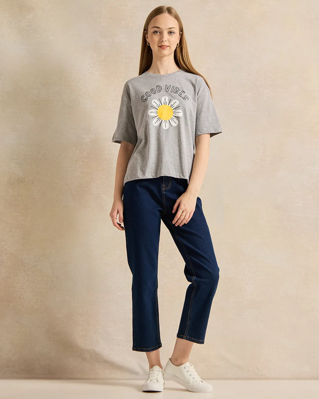 Senior Girls Grey Printed T-Shirt sold by Redtag product image thumbnail 2