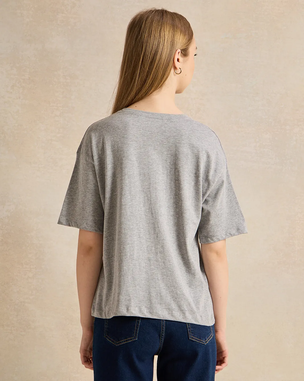 Senior Girls Grey Printed T-Shirt sold by Redtag product image thumbnail 3