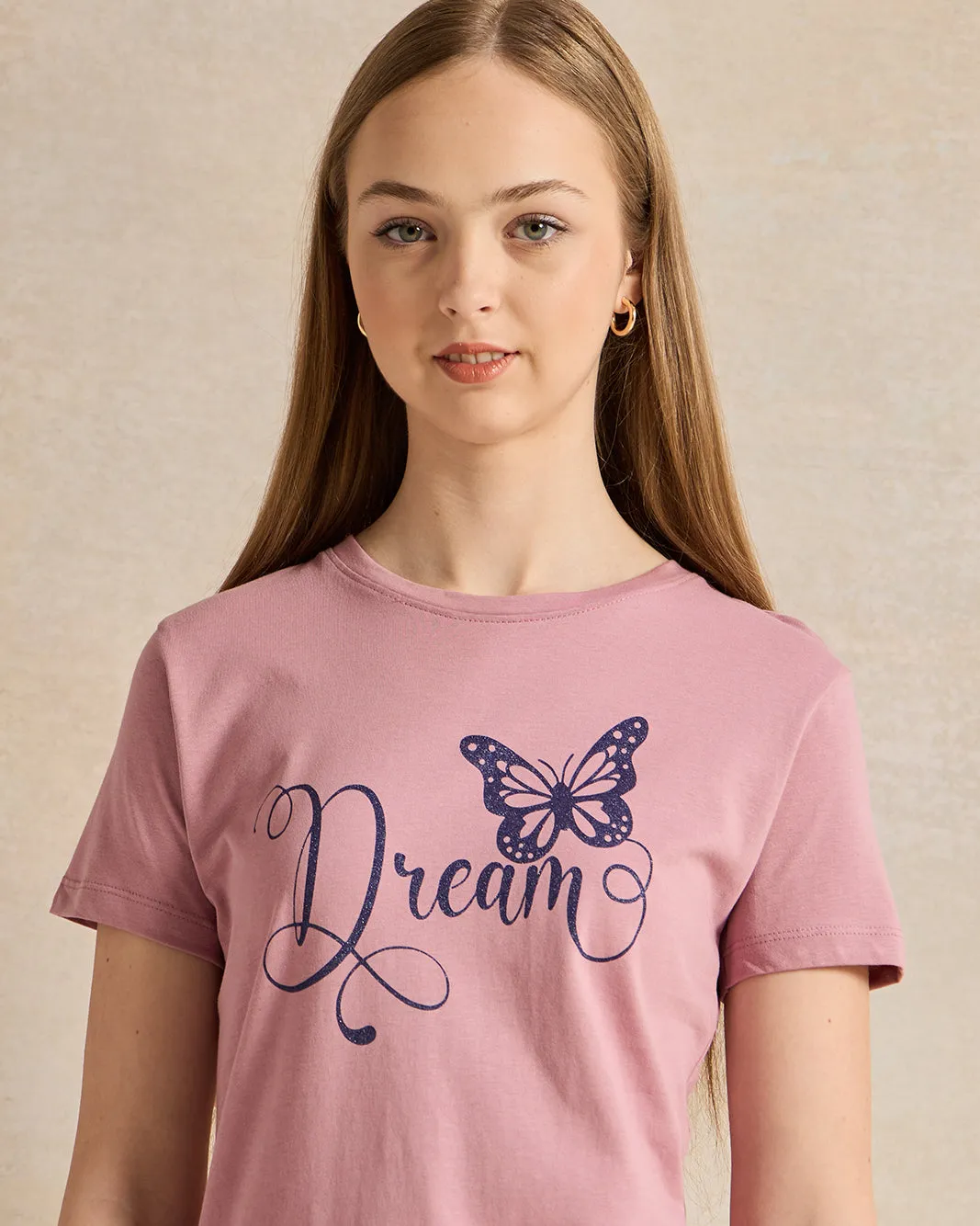Senior Girls Pink Printed T-Shirt sold by Redtag product image thumbnail 4