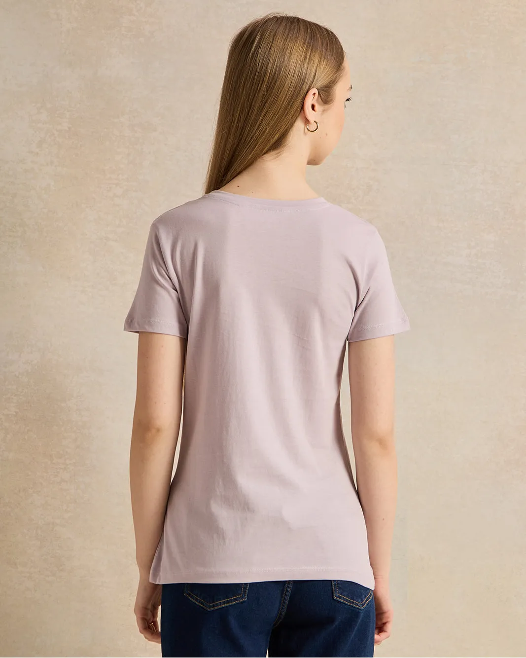 Senior Girls Purple Printed T-Shirt sold by Redtag product image thumbnail 3