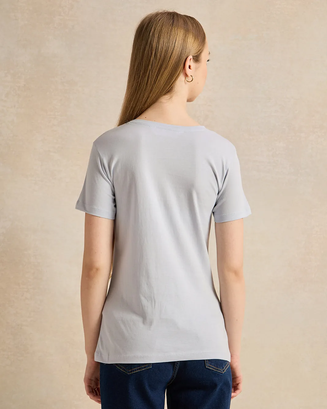 Senior Girls Grey Printed T-Shirt sold by Redtag product image thumbnail 3