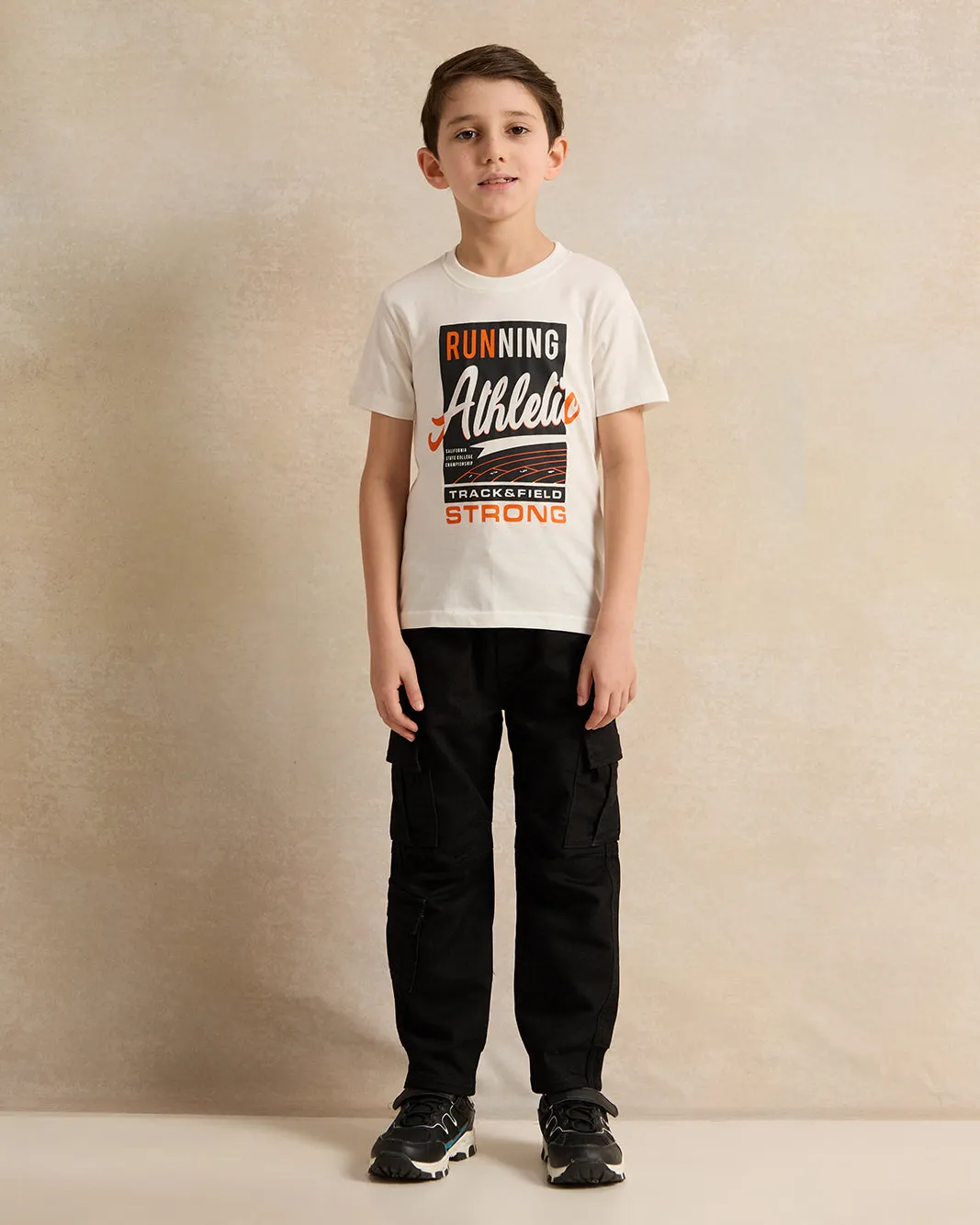 Boys White Printed T-Shirt sold by Redtag product image thumbnail 2