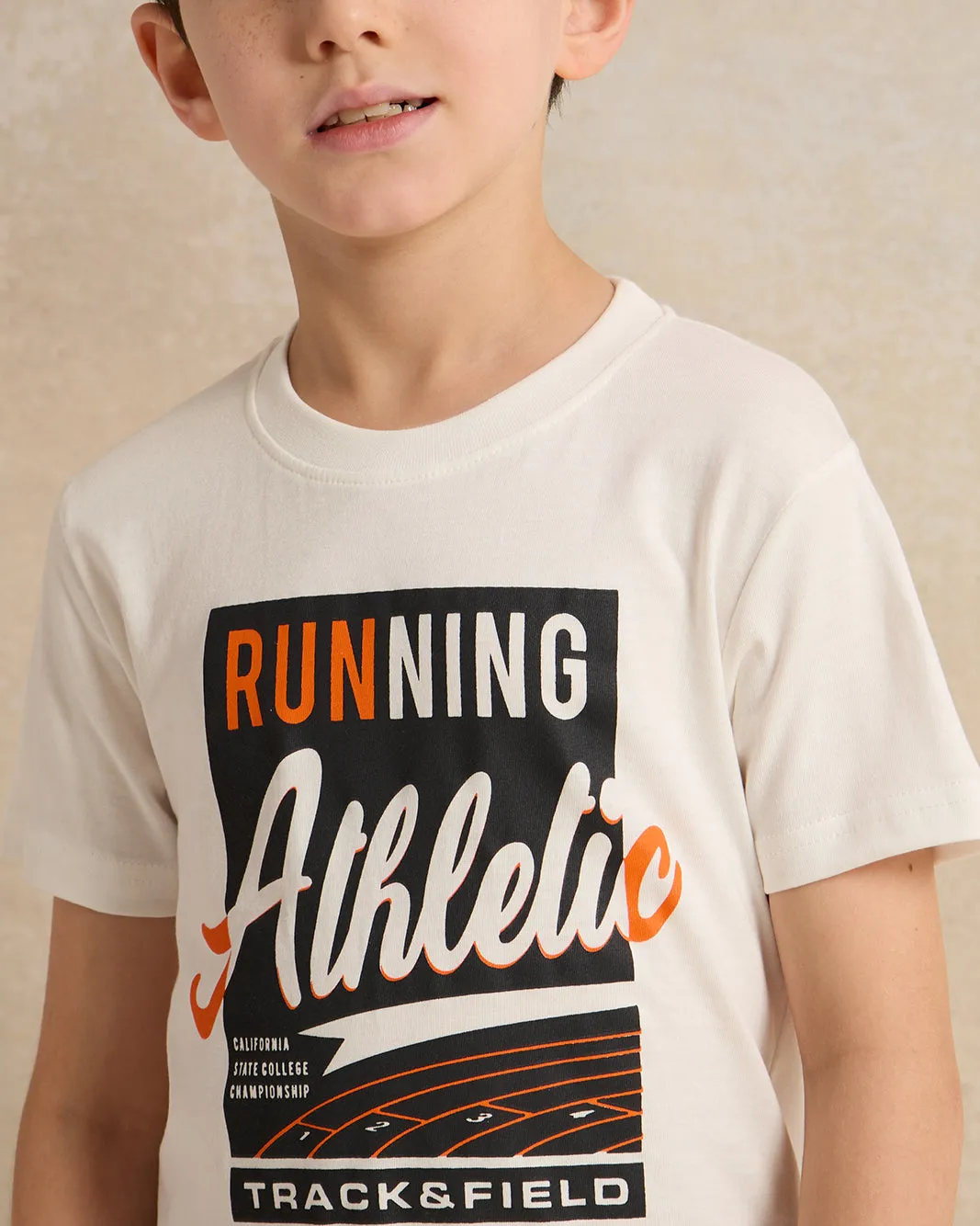 Boys White Printed T-Shirt sold by Redtag product image thumbnail 4