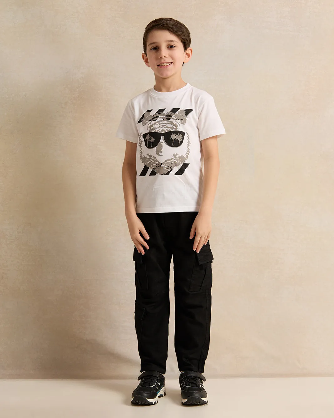 Boys White Printed T-Shirt sold by Redtag product image thumbnail 2