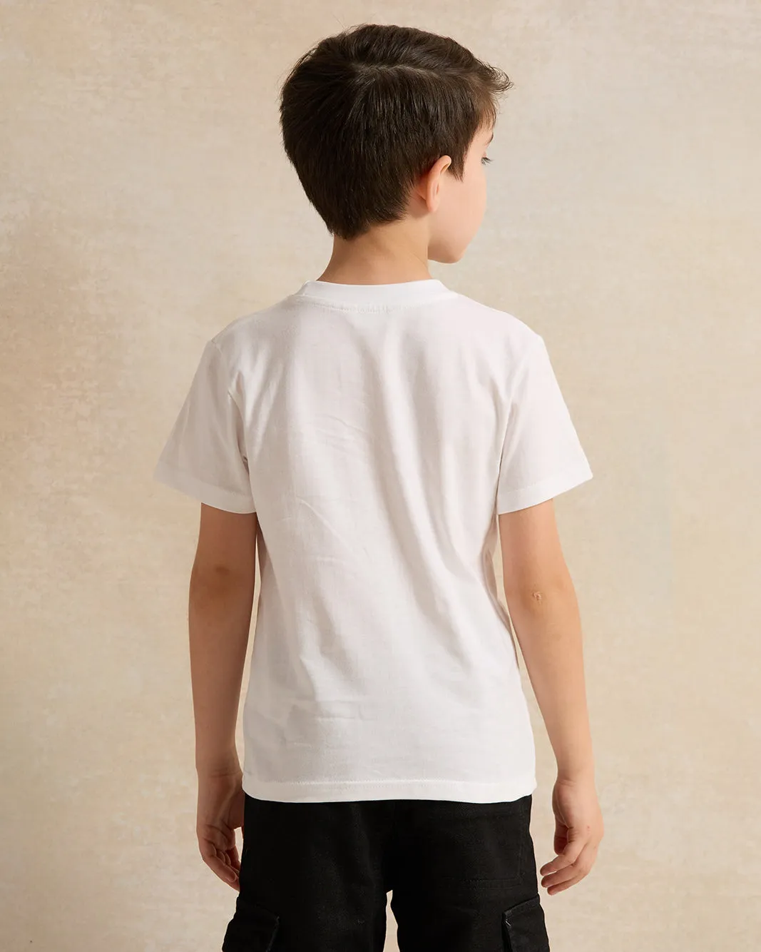 Boys White Printed T-Shirt sold by Redtag product image thumbnail 3
