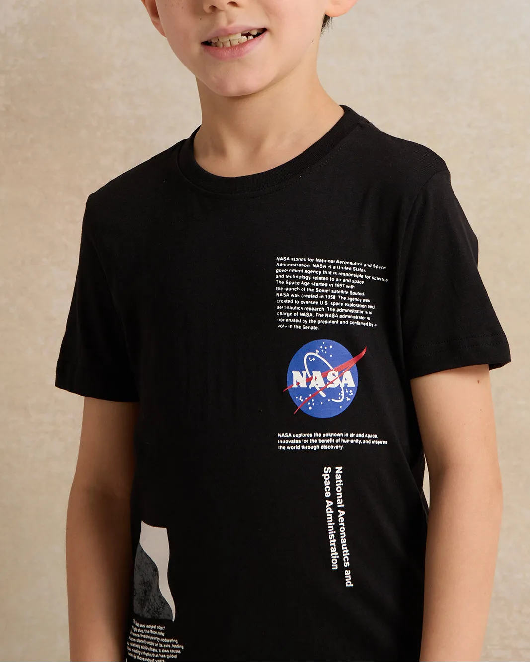 Boys Black Printed T-Shirt sold by Redtag product image thumbnail 4