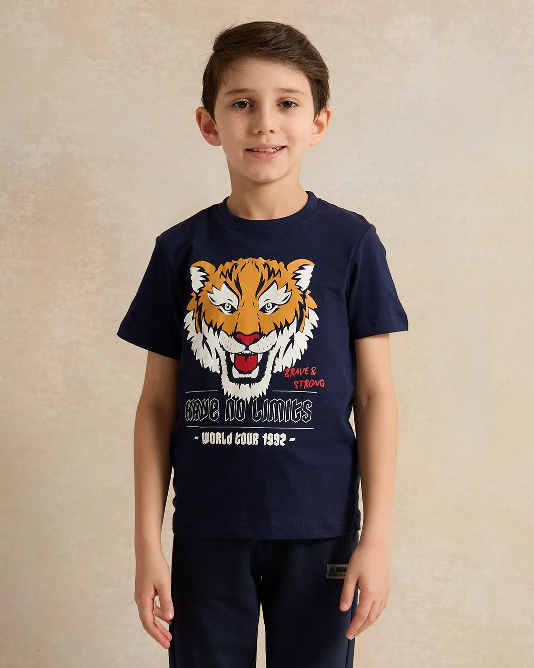 Boys Black Printed T-Shirt sold by Redtag