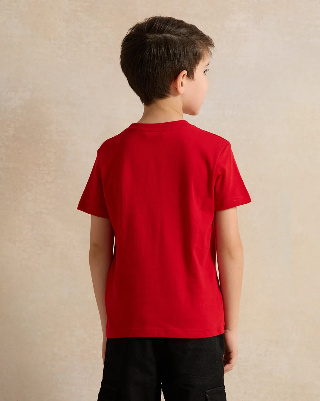 Boys Red Printed T-Shirt sold by Redtag product image thumbnail 3