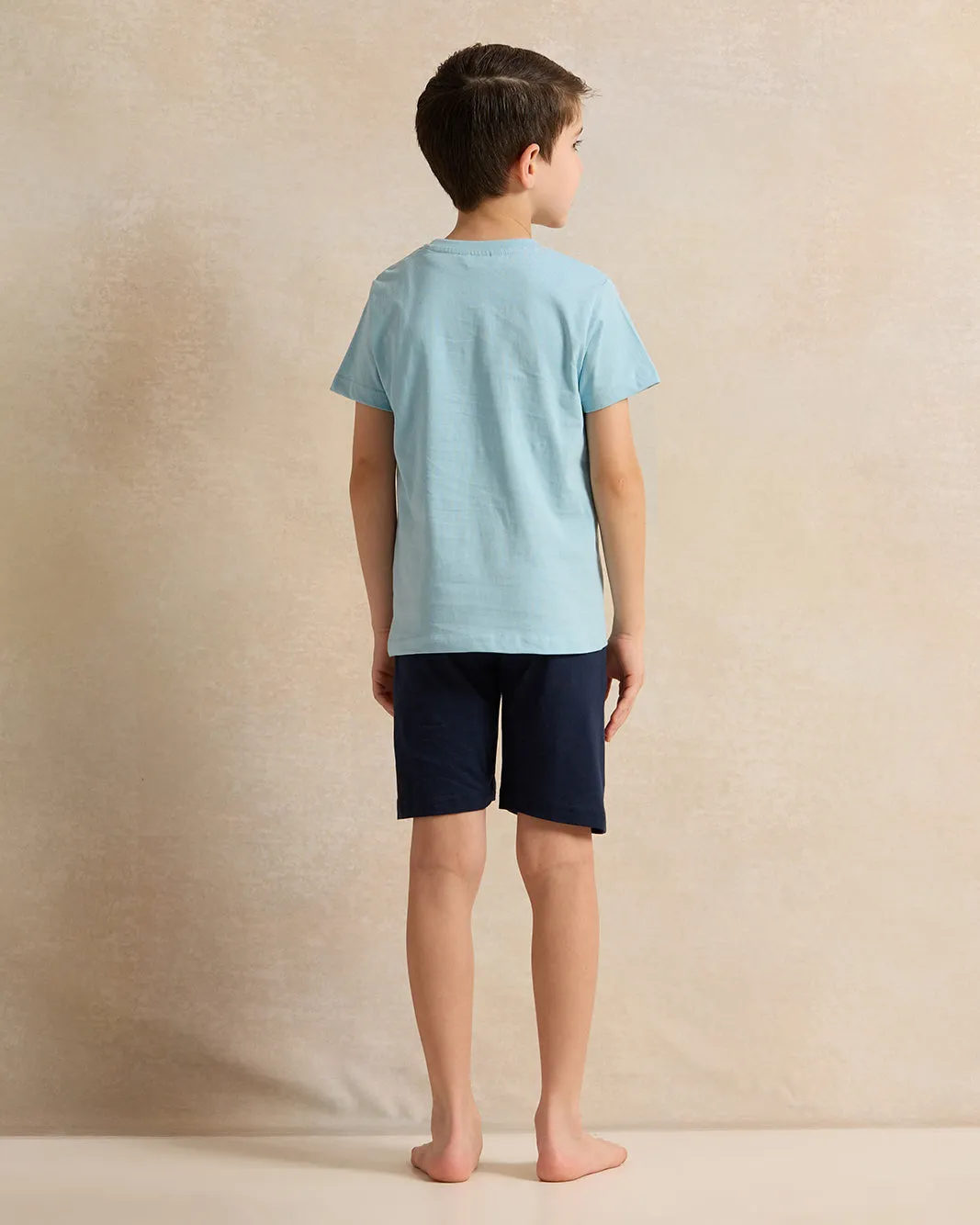 Boys Blue And Navy Printed Pyjama Set (2 Piece) sold by Redtag product image thumbnail 4