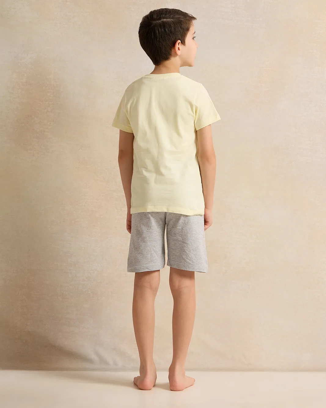 Boys Yellow And Grey Printed Pyjama Set (2 Piece) sold by Redtag product image thumbnail 4