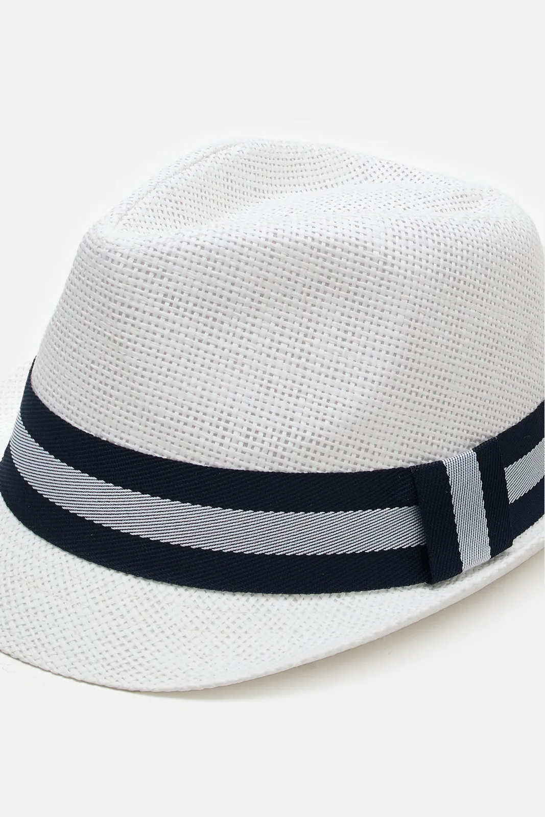Men White Fedora Hats With Band sold by Redtag product image thumbnail 2