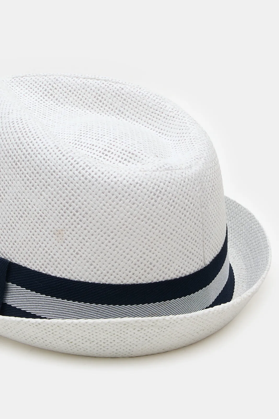 Men White Fedora Hats With Band sold by Redtag product image thumbnail 4