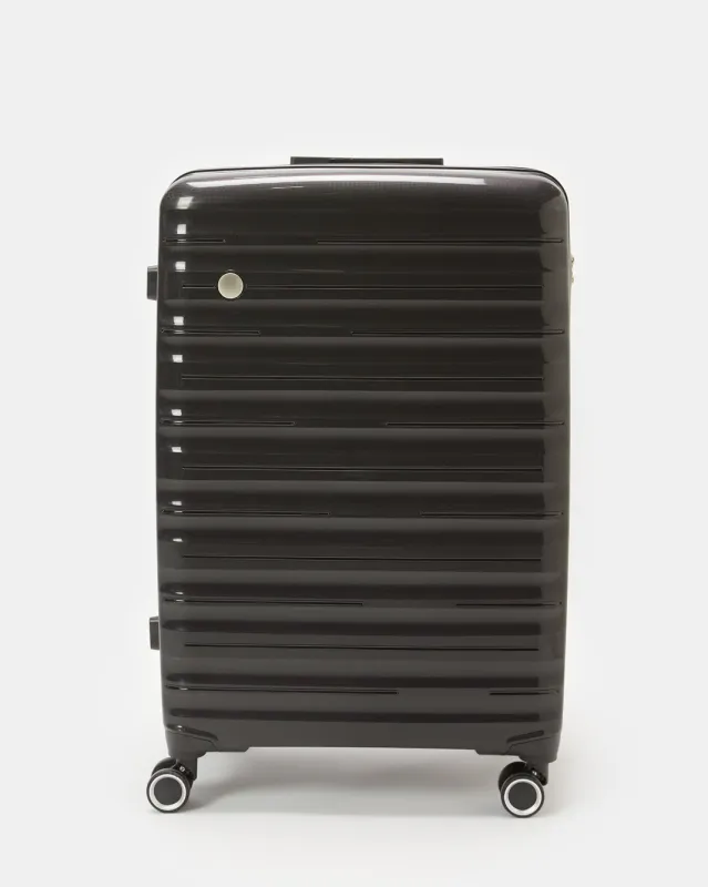 Black Textured Trolley Luggage Trolley (28 Inch) sold by Redtag