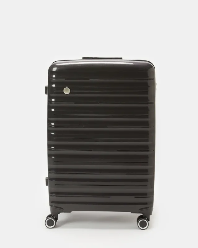 Black Textured Trolley Luggage Trolley (24 Inch) sold by Redtag