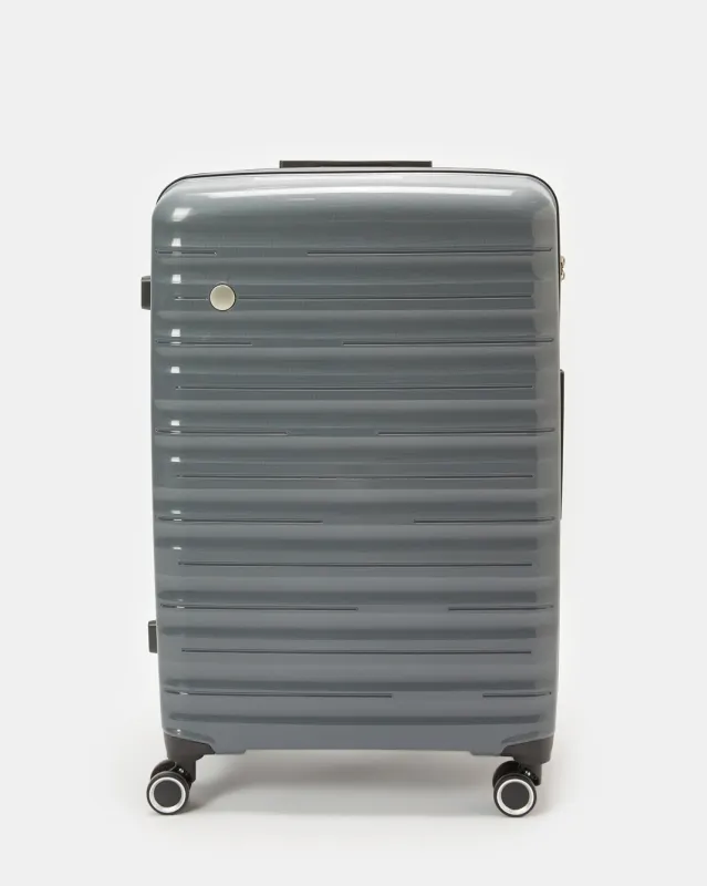Grey Textured Trolley Luggage Trolley (28 Inch) sold by Redtag