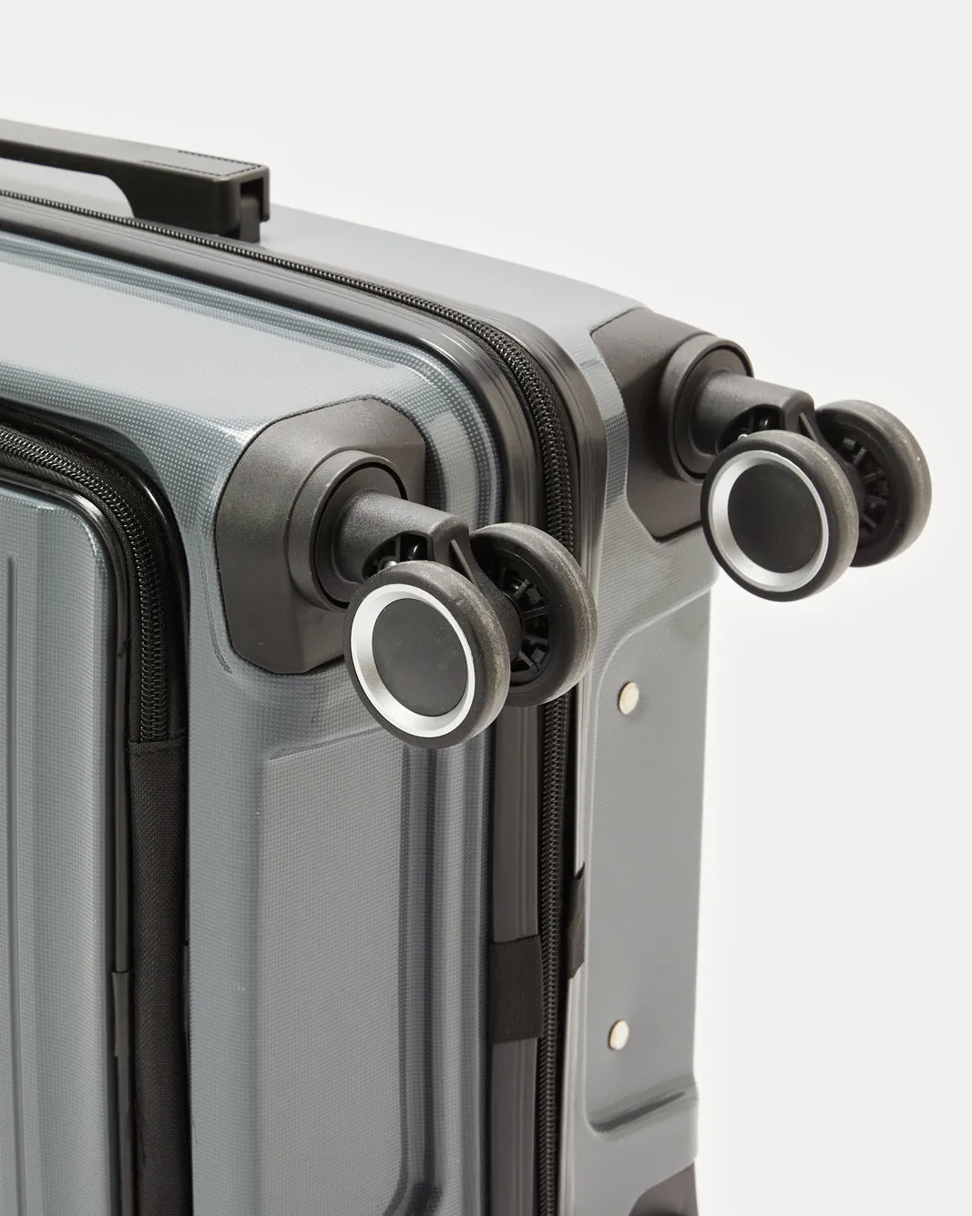 Grey Textured Trolley Luggage Trolley (20 Inch) sold by Redtag product image thumbnail 4