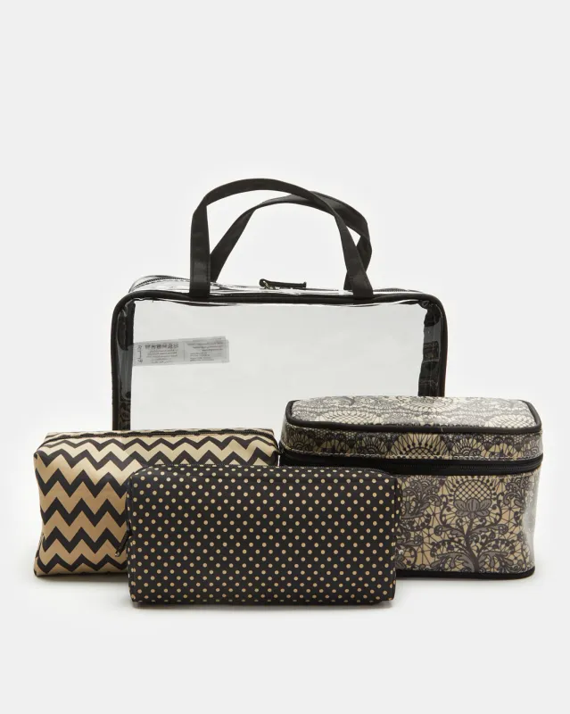Women Assorted Printed Cosmetic Pouch Set (4 Piece) sold by Redtag