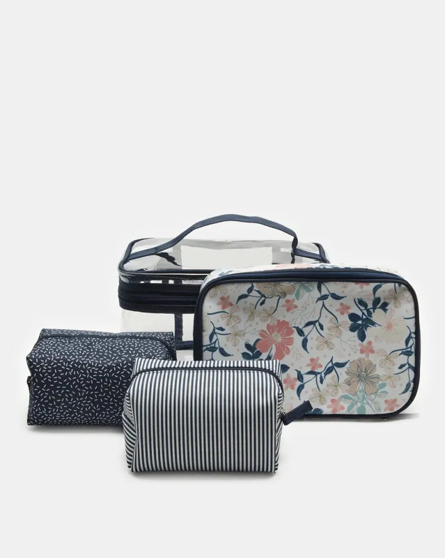 Women Assorted Printed Cosmetic Pouch Set (4 Piece) sold by Redtag
