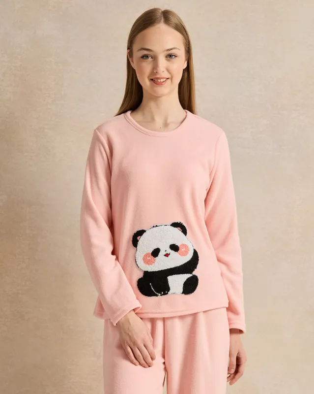 Senior Girls Pink Printed Pyjama set (2 Piece) sold by Redtag