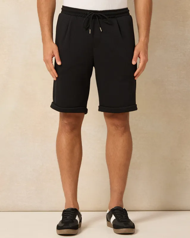 Men Black Plain Active Shorts sold by Redtag