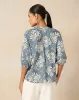 Women Blue Printed Blouse sold by Redtag