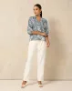 Women Blue Printed Blouse sold by Redtag