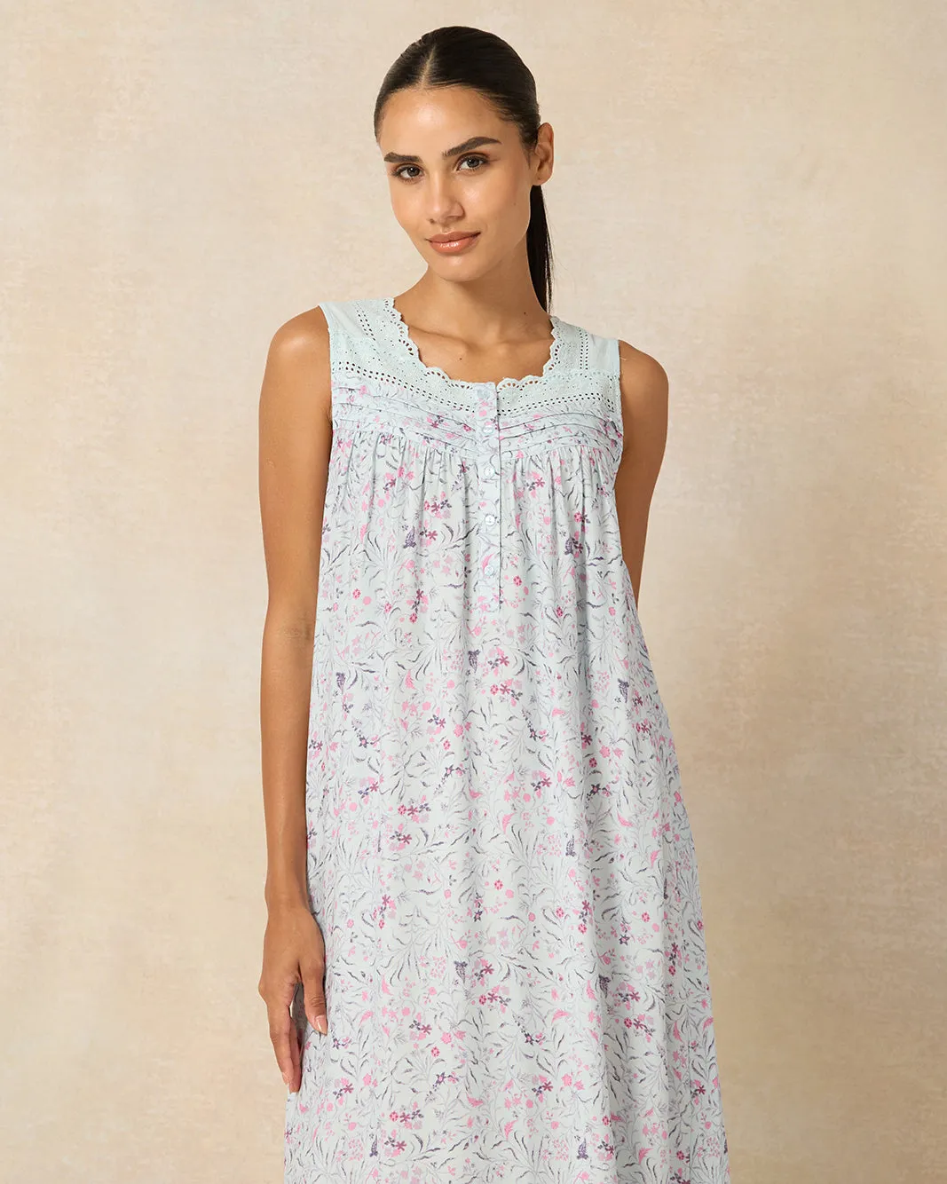 Women Blue Floral Sleeveless Nightgown sold by Redtag product image thumbnail 2