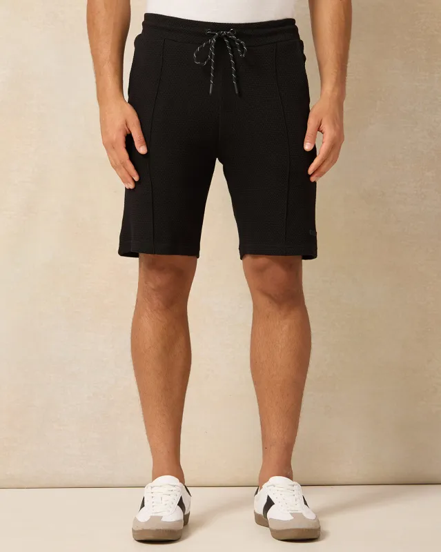 Men Black Lounge Shorts sold by Redtag