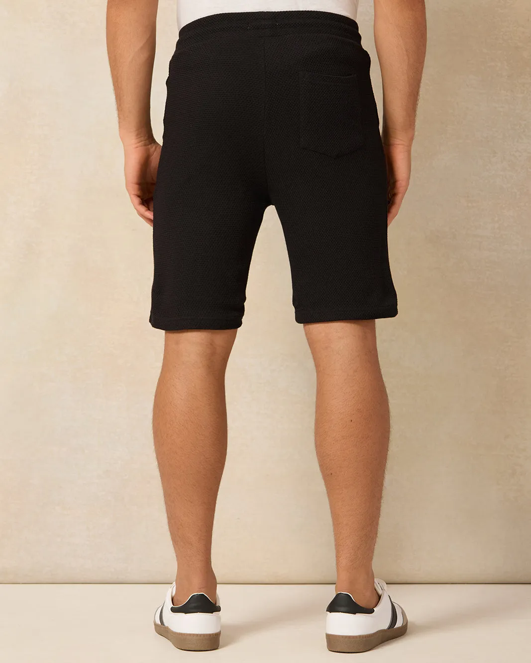 Men Black Lounge Shorts sold by Redtag product image thumbnail 3
