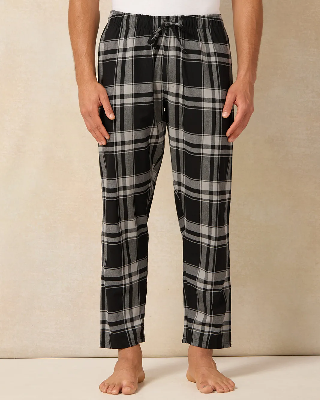 Men White And Black Checkered Pyjama Set (2 Piece) sold by Redtag product image thumbnail 3
