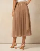 Women Brown Sequins Mesh Skirt sold by Redtag