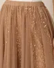 Women Brown Sequins Mesh Skirt sold by Redtag