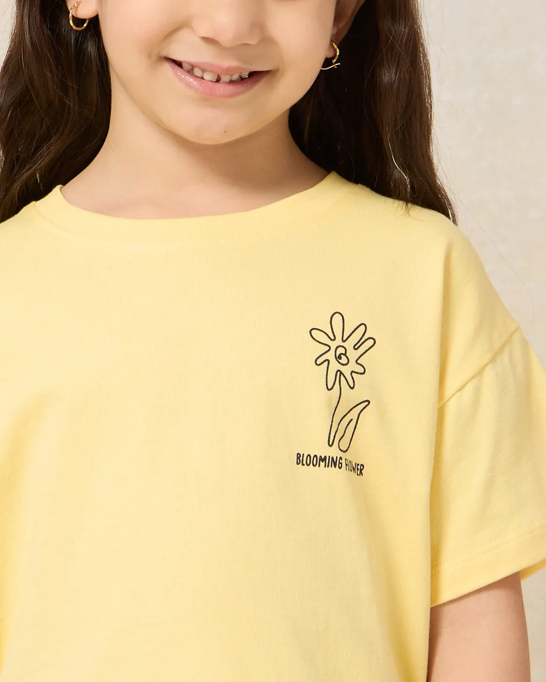 Girls Yellow Printed T-Shirt sold by Redtag product image thumbnail 4