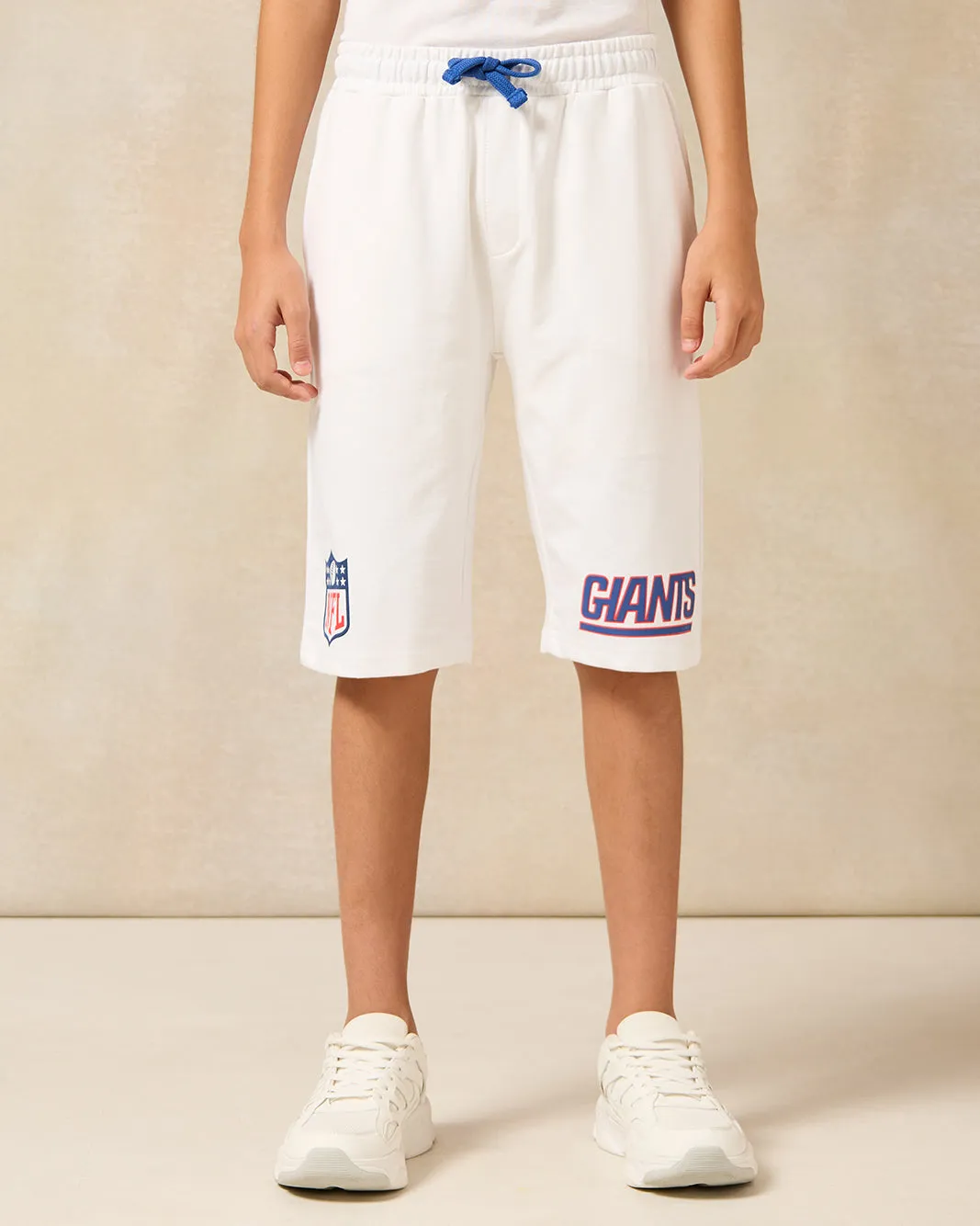Senior Boys White Ny Giants Active Shorts sold by Redtag
